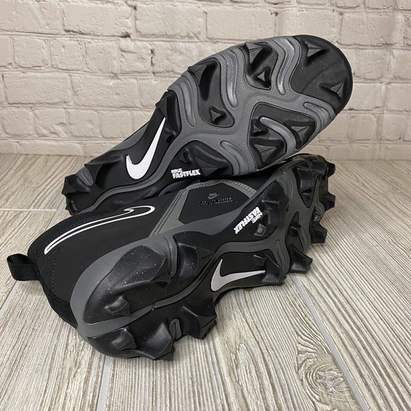 Nike Alpha Menace 3 Shark Football Cleats Men’s 8 Black CV0582-010 New - Picture 8 of 8